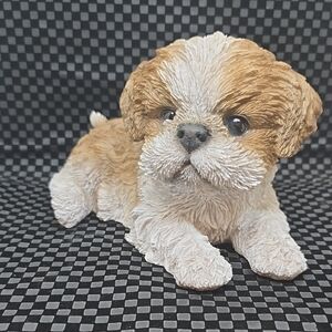 Shih Tzu Large 9inch By 5 Inch Resin Figurine